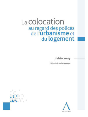 cover image of La colocation au regard des polices de l'urbanisme et du logement